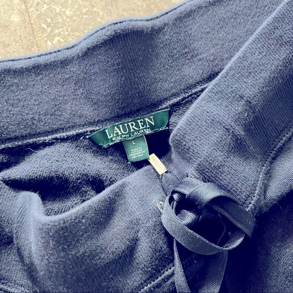 L. Ralph Lauren Pull-On Jogger Pants Pull-On Navy Size L - Picture 4 of 5